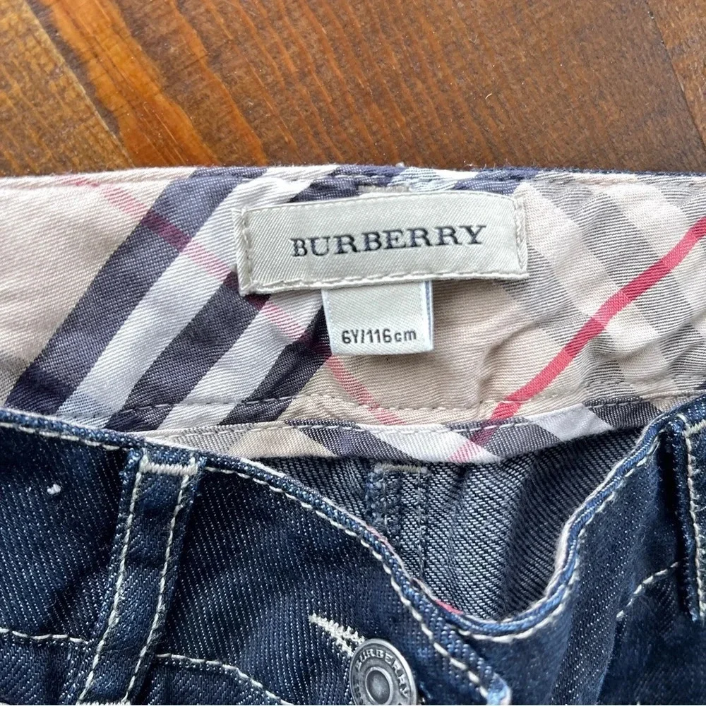 Bottoms jeans 6T elastic belt Burberry blue